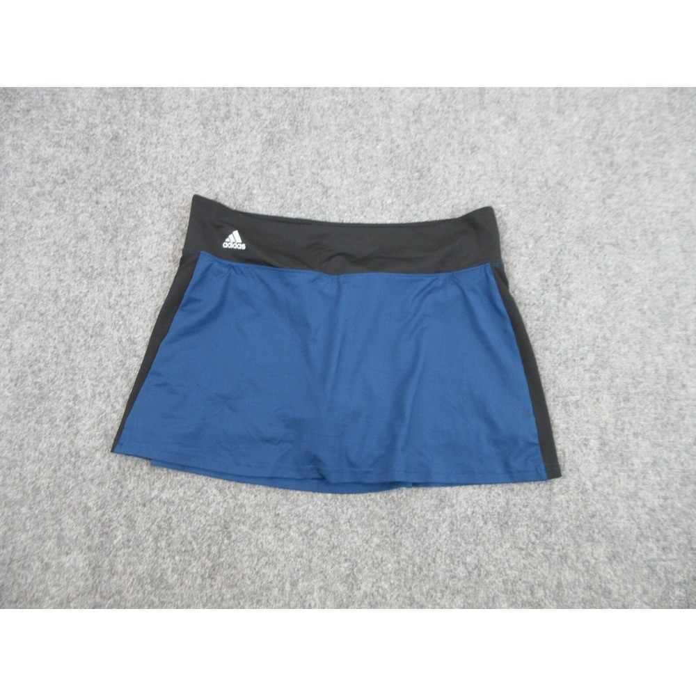 Adidas Skort Womens Adult Large Blue Logo Athletic Lightweight Climalite 34x14